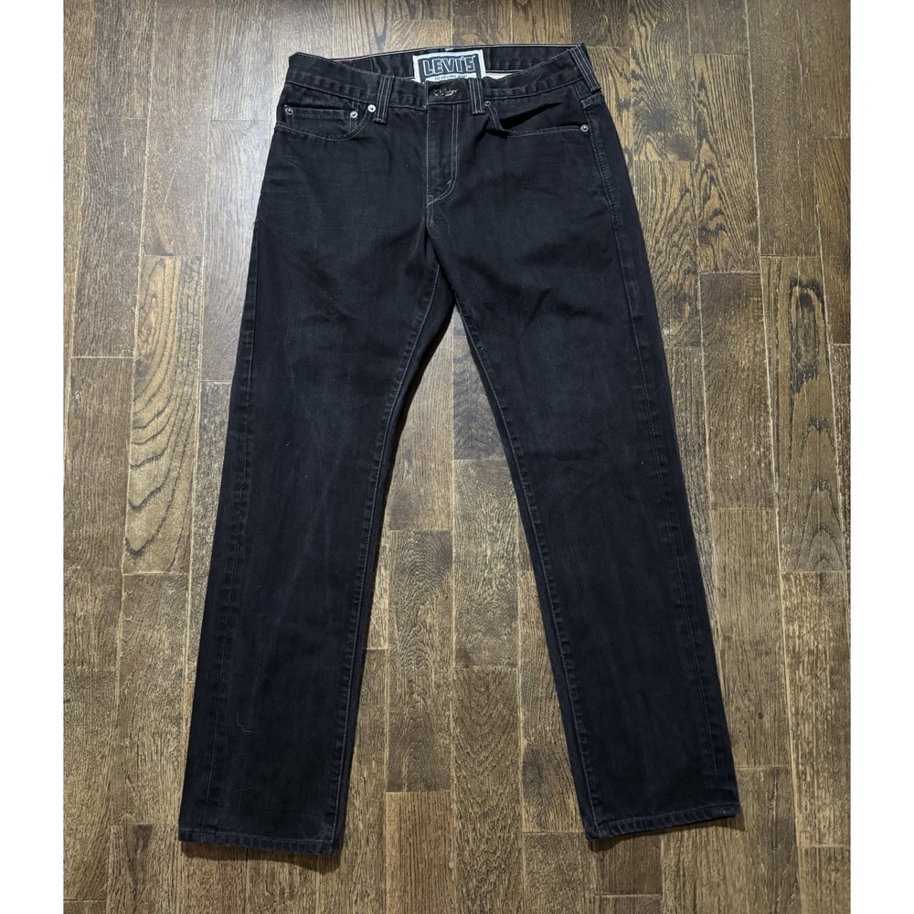Vintage Levi's 511 Skinny Jeans Mens Size W34xL30 Black Low Rise Y2K Cotton